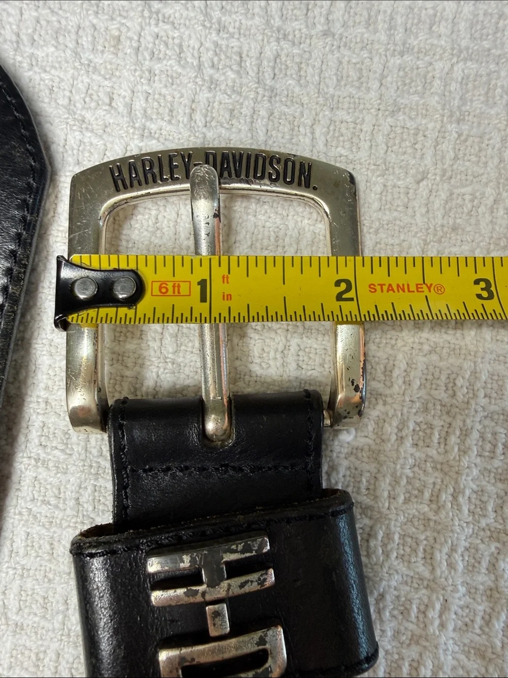 Harley Davidson Black leather belt size 40